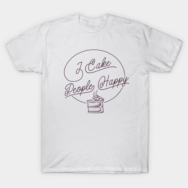 Funny retro pastry cake quote design for baking lovers T-Shirt by emmjott